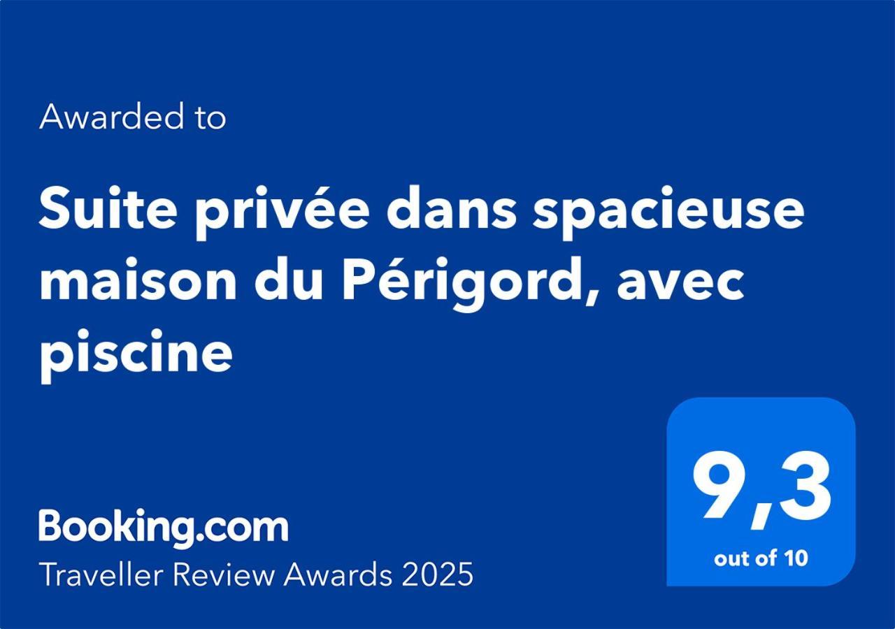 Suite Privee Dans Spacieuse Maison Du Perigord, Avec Piscine Bergerac Eksteriør billede